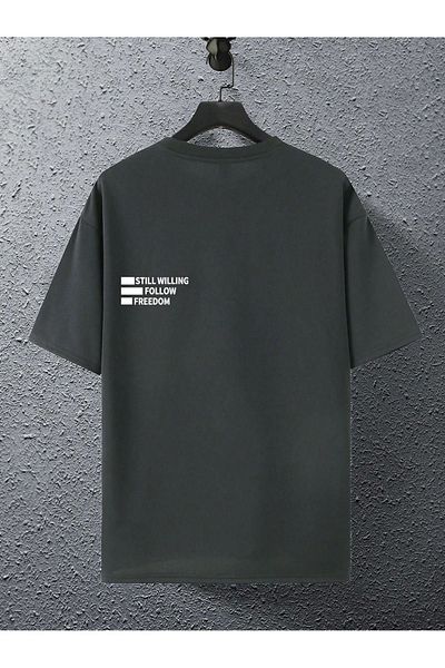 VBSVİBES Tricou tricotat cu imprimeu unisex, afumat, Still Follow Freedom