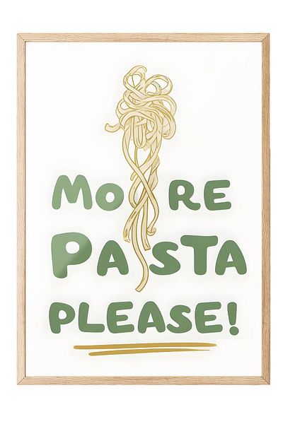 Postifull Ζωγραφική με ξύλινο πλαίσιο, More Cake Please, Ξύλινη ζωγραφική κουζίνας Comfort Series, NO:109151