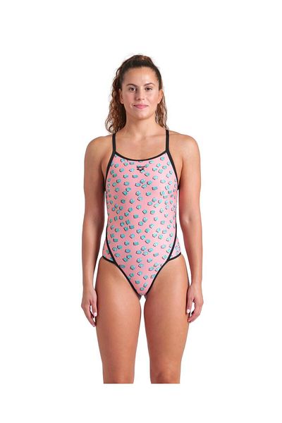 ARENA Women's Arena Dices 泳衣 Super Fly Back 粉色多黑色