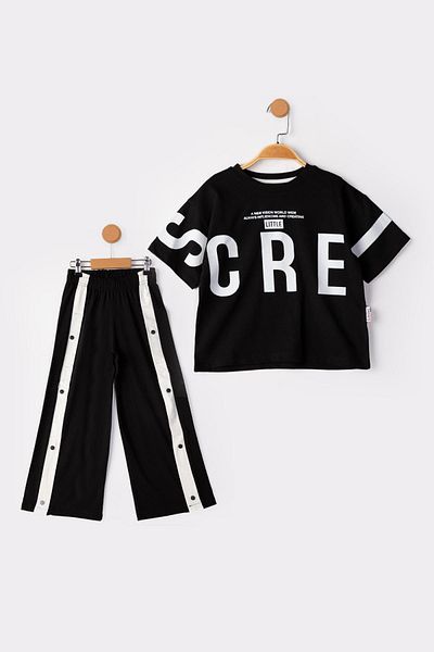 Lmn Screet Wide Leg Girl's Suit