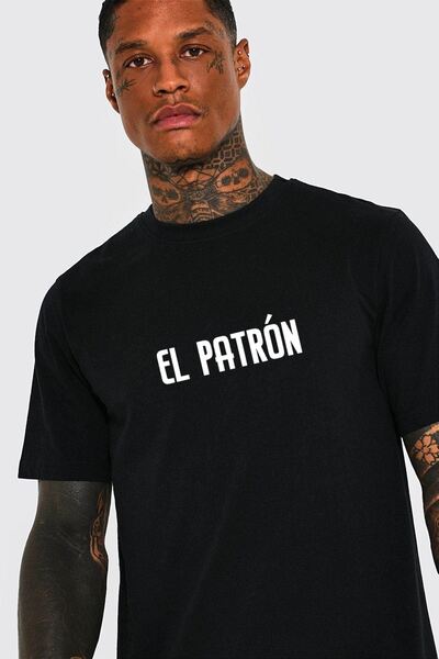 VBSVİBES Мъжка черна тениска с щампа Medellin от серията Gang