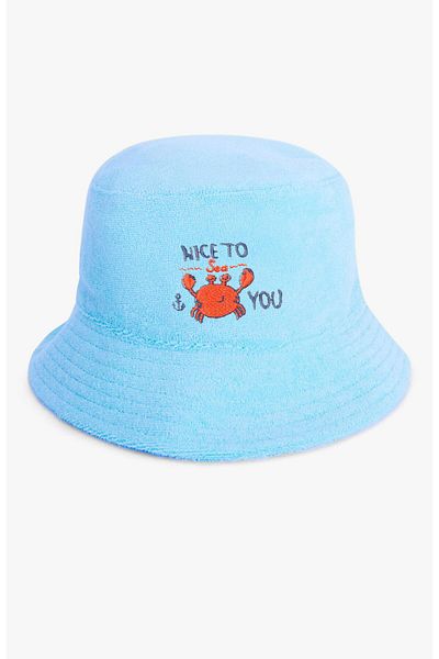 LUESS Boy's Crab Embroidered Hat - Blue