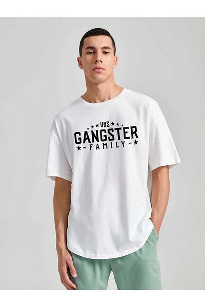 VBSVİBES T-Shirt - Λευκό - Oversize