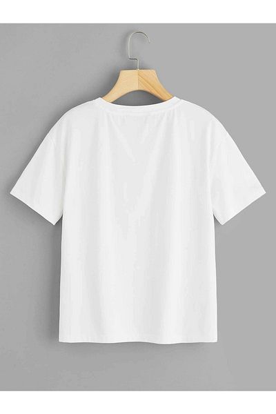 CLAYES Μπλουζάκι Cest La Vie Paris Oversize - Λευκό εμπριμέ, Crew λαιμόκοψη