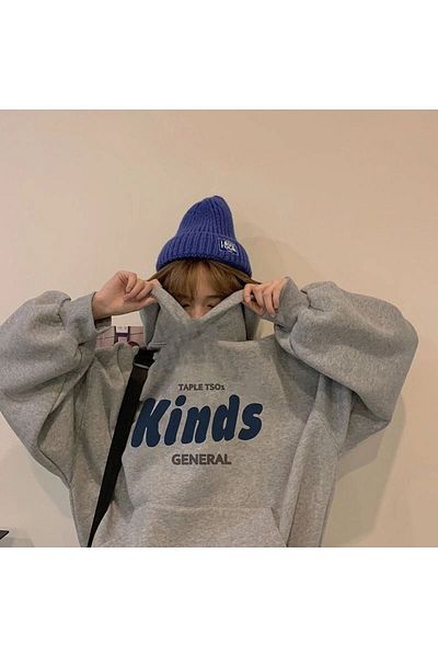 CLAYES Kinds General Sweatshirt - Γκρι εμπριμέ κουκούλα oversize