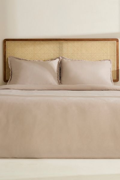 Karaca Home Σετ Παπλωματοθήκη Ella Krep 100% βαμβακερό διπλό μπεζ