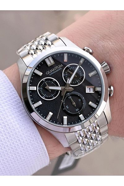 Quantum Steel Cord Inner Dial Functions Active 10 Atm Men Wristwatch Eq.1165.351