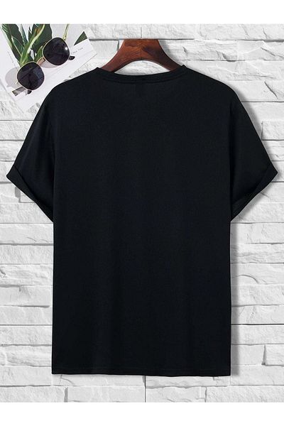 VBSVİBES Tricou tricotat unisex negru oversiz Palm Los Angeles imprimat
