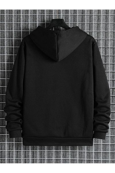 CLAYES Rose Cardigan - Μαύρη στάμπα Oversize Hooded