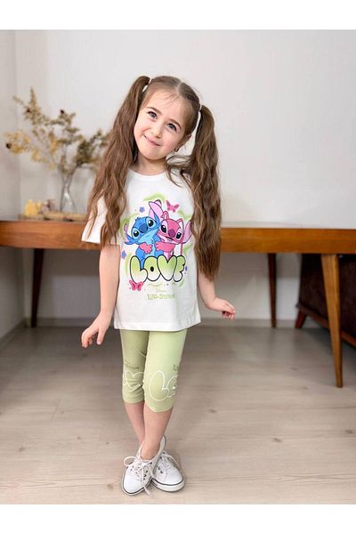 Canlook Love Printed Capri Leggings Girl's Set