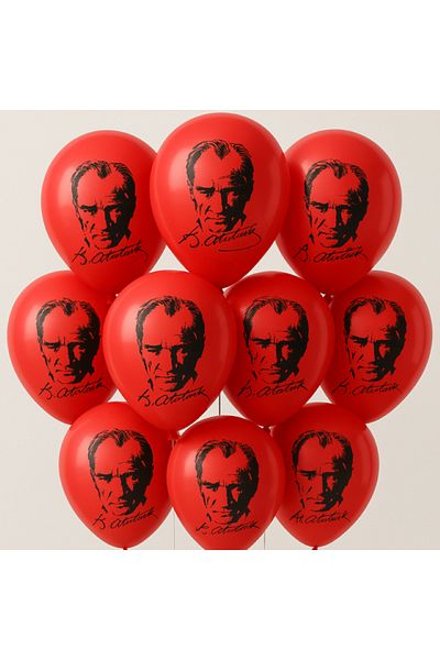 Ege Pastacılık Red Ataturk Balloon 5 Pack