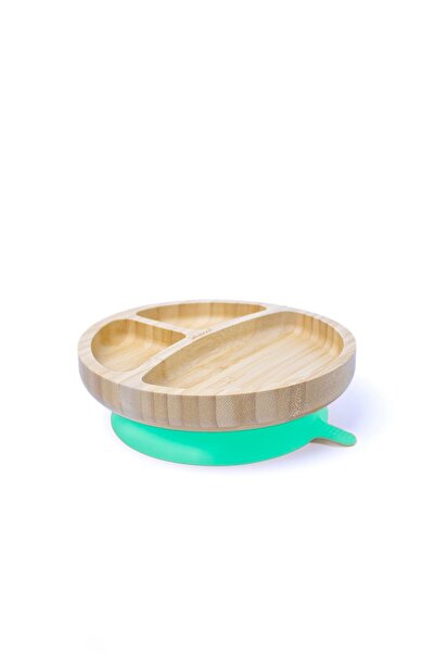 Jellyboon Bambu Yuvarlak Vakumlu Tabak (YEŞİL)