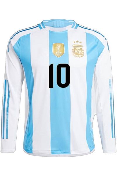 yenteks Tricou pentru adulți Argentina cu mânecă lungă Messi culoare albastră