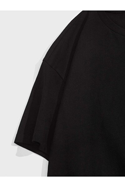 VBSVİBES Чоловіча чорна футболка оверсайз з принтом Гаваї