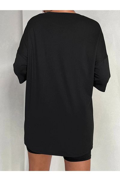 CLAYES Oversize Μαύρο T-shirt Tigre - Με στάμπα