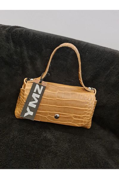 YMZBAG Mini Tan Crocodile Handbag