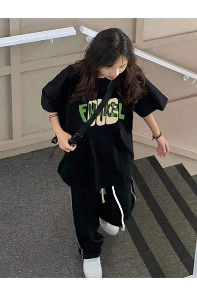 VBSVİBES BLACK OVERSIZE MOLD DUB PRINTED TSHIRT