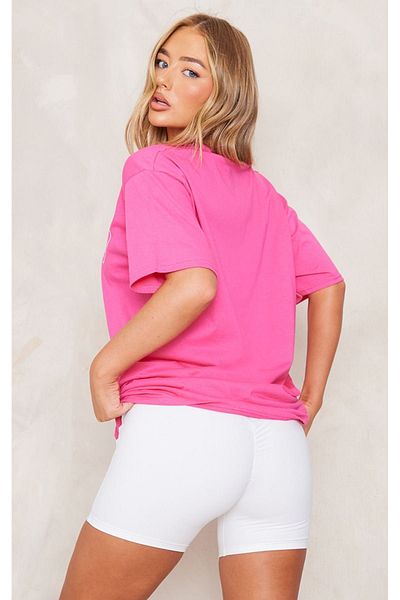 CLAYES Μπλουζάκι Colarado 1995 Single Jersey - Ροζ εμπριμέ κοντομάνικο μπλουζάκι με λαιμόκοψη