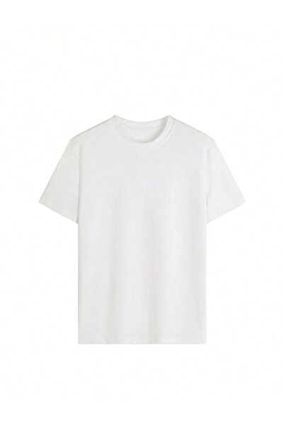 DUBU BUTİK God Good Single Jersey T-Shirt - White Printed Oversize Crew Neck Short Sleeve T-Shirt