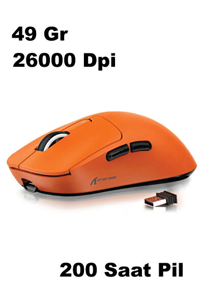 Attack Shark X3 SUPERLIGHT KABLOSUZ OYUNCU MOUSE PAW3395 (GRIP TAPE HEDİYELİ)