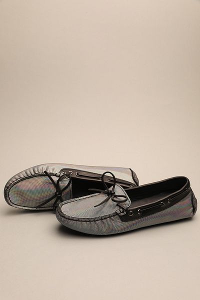 Gondol Loafer clasic de damă din piele naturală gri 37 TTX.764