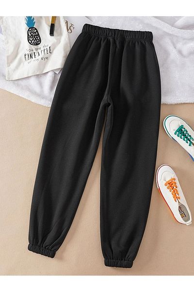 Sweetline Brooklyn Sweatpants Jogger - Μαύρο εμπριμέ λαστιχένιο πόδι ψηλόμεσο