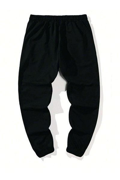 Sweetline Colorful Face Sweatpants Jogger - Μαύρο εμπριμέ λαστιχένιο πόδι ψηλόμεσο