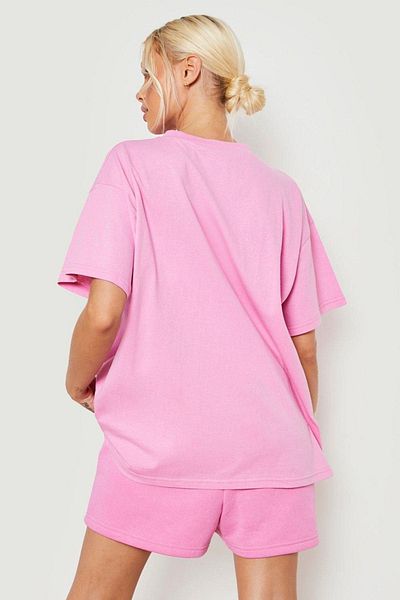 CLAYES Μπλουζάκι ροζ Oversize Wardrobe - Oversize Printed