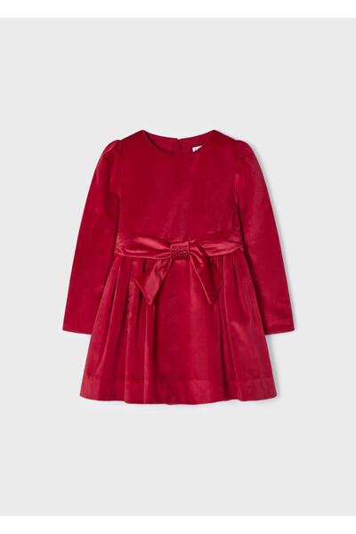 MAYORAL Long Sleeve Girl's Velvet Dress