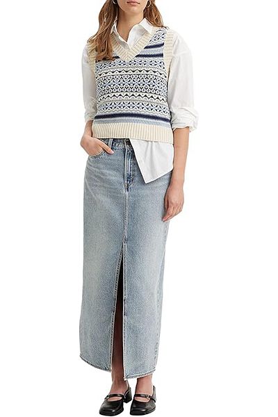 Levi's Denim Skirt with Front Slit