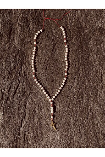 CAPO by Aytaç Yamaç Rosary İpli Haçlı Kolye Yapay İnci Rosary Tesbih Kolye Haçlı İnci Tesbih Kolye Haçlı Kolye Hristiyan