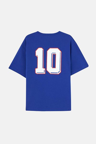 Socrates Γαλλία 10 Oversize Premium T-Shirt - Λαμπερό Μπλε