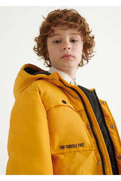 MAYORAL Boy's Multi-Pocket Winter Coat 7459 Yellow