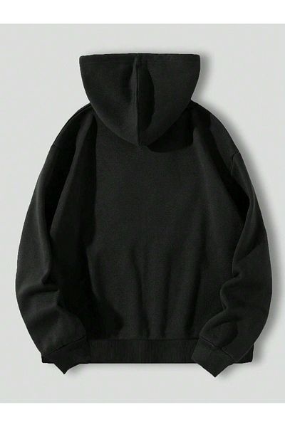 CLAYES Heart Cardigan - Μαύρη στάμπα Oversize Hooded