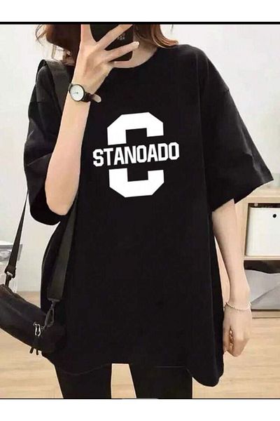 VBSVİBES BLACK OVERSIZE BASIC STANOADO TSHIRT