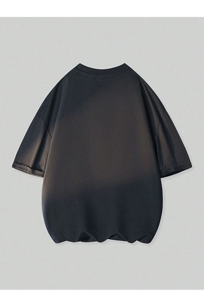 CLAYES Μπλουζάκι Butterfly 1986 Single Jersey - Μαύρο εμπριμέ κοντομάνικο μπλουζάκι με λαιμόκοψη