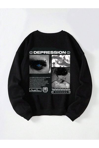 VBSVİBES Hanorac oversize cu imprimeu Depression
