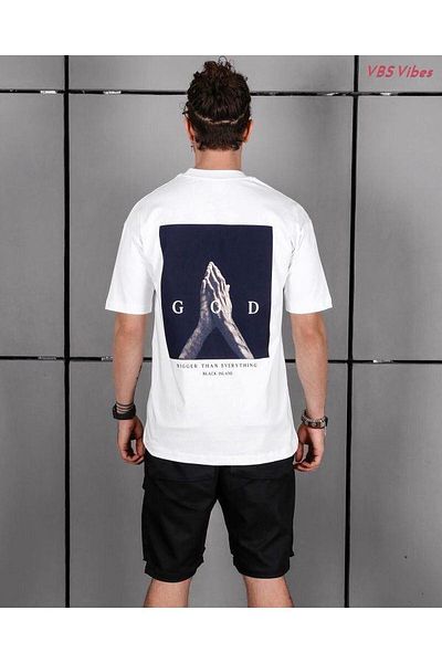 VBSVİBES Μαύρο μπλουζάκι Unisex Oversize Only God Printed