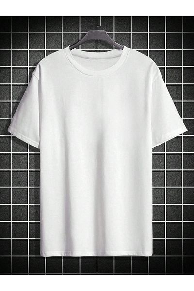 CLAYES Тениска Compass Single Jersey - Бяла тениска с голям принт с кръгло деколте и къс ръкав