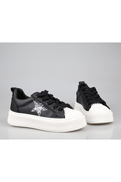 Style Star 7100 Siyah-Beyaz Kadın Sneakers