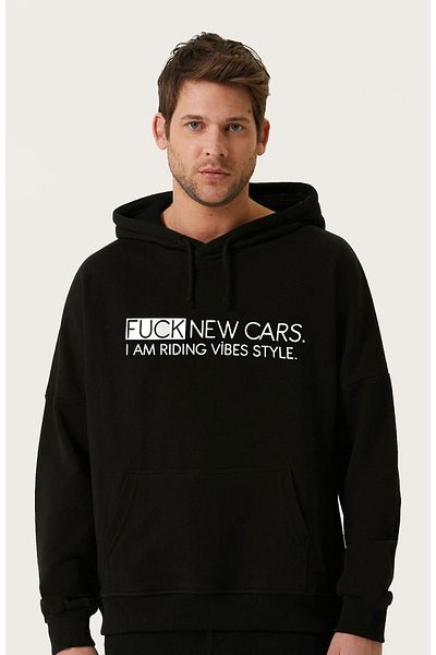 VBSVİBES Hanorac cu glugă unisex oversize F'ck New Cars