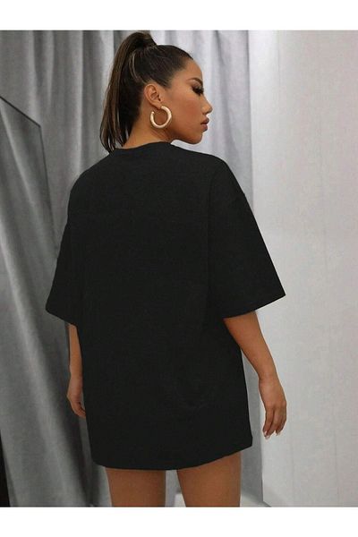 CLAYES Smile Minimal Figure T-shirt με γυαλιά - Μαύρο εμπριμέ κοντομάνικο μπλουζάκι με λαιμόκοψη