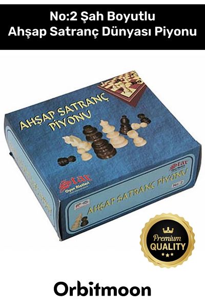 Orbitmoon Premium Production King Size No: 2 Incomplete Set Completion Compatible Wooden Chess World Pawn