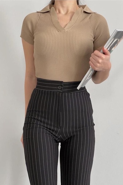 WOMAN VISION Візон Поло з коротким рукавом трикотажна блуза 0271