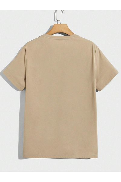 CLAYES Μπλουζάκι Los Angeles Printed Mink Oversize - Crew Neck, κοντό μανίκι