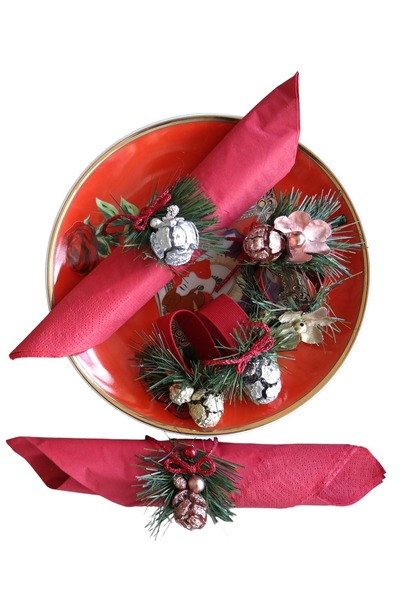 ATELIER EXQUISITE Yılbaşı Peçetelik Takımı