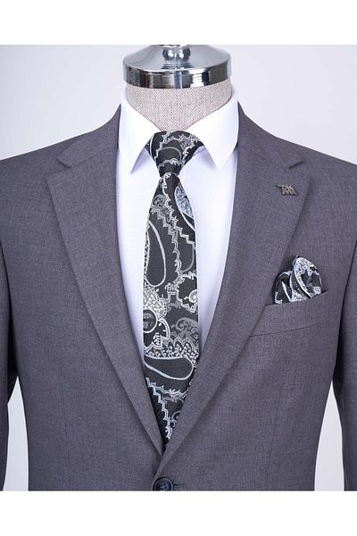 TerziAdemAltun Slim Fit Jacket Pantalon Suit Anthracite T13596