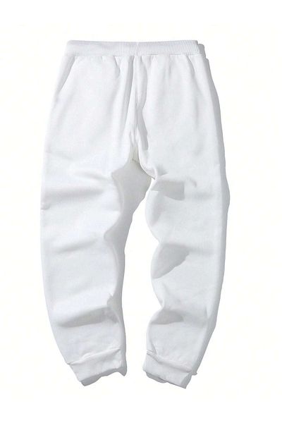 CLAYES Ψηλόμεση Λευκή στάμπα Mountain Silhouette Jogger Sweatpants - Rubber Leg