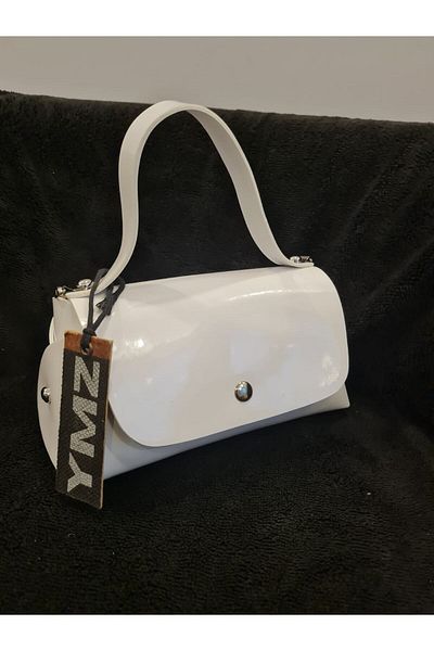 YMZBAG Mini White Patent Leather Handbag