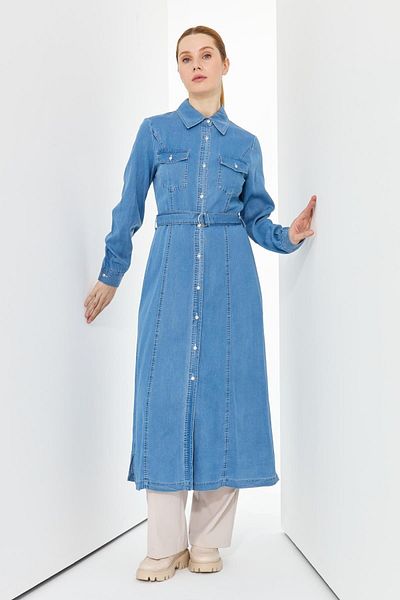 Doque Tunica subțire din denim, îmbrăcăminte pe jumătate de pardesiu și îmbrăcăminte de vară 54053